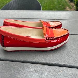 GEOX Stylish Red and Orange Women's Loafers 8.5